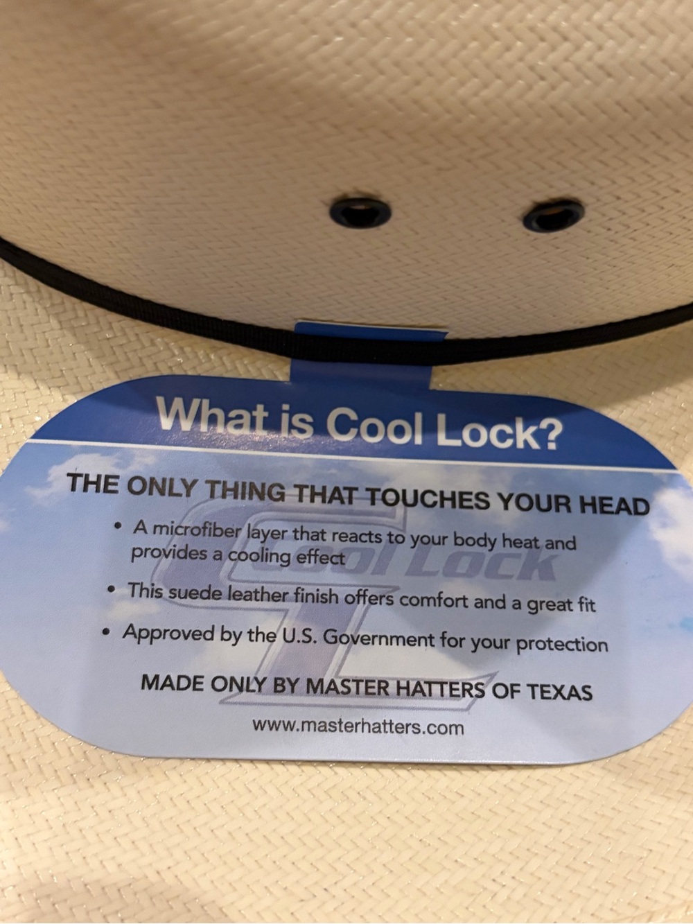 Men's Western Straw Cowboy Hat - Natural 7 3/8 - Picture 7 of 7